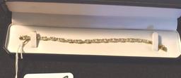 Tennis Bracelet with bright white crystal stones and marked 925