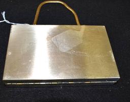Hard Metal Purse Compact Case, Vintage