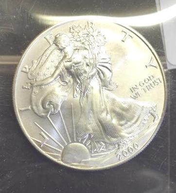 2000 Liberty American Eagle, ( 1 oz) Silver; Bright Mirror Shine, Unc.