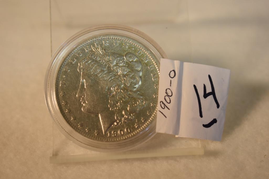 1900-O U S Morgan Silver Dollar, Good, Sharp Markings