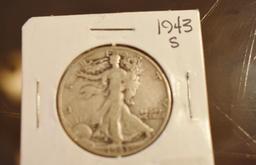 US Walking Liberty Half Dollars 1936-1943, Each year in P, D and S Mints, Various Conditions