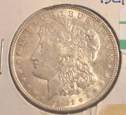 1921 US Morgan Silver Dollar, Nicely Detailed