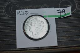 1921 US Morgan Silver Dollar, Nicely Detailed, Hi grade coin