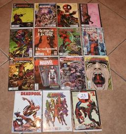 Grouping of 15 Collector Comic Books, Marvel, Deadpool and others