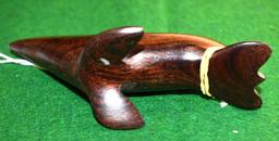 Carved Ironwood Seal 4 in long x 2 in high