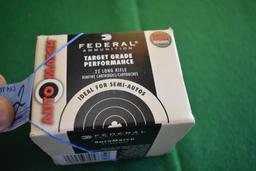 Federal .22 Long Rifle, Target Grade Ammo, Box of 350