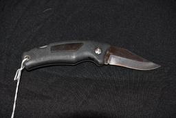 Schrade Folding Camp Knife, rubber handle, Lanyard hole Tang : Schrade USA