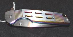 M Tech Rainbow Folding Knife with Pocket clip