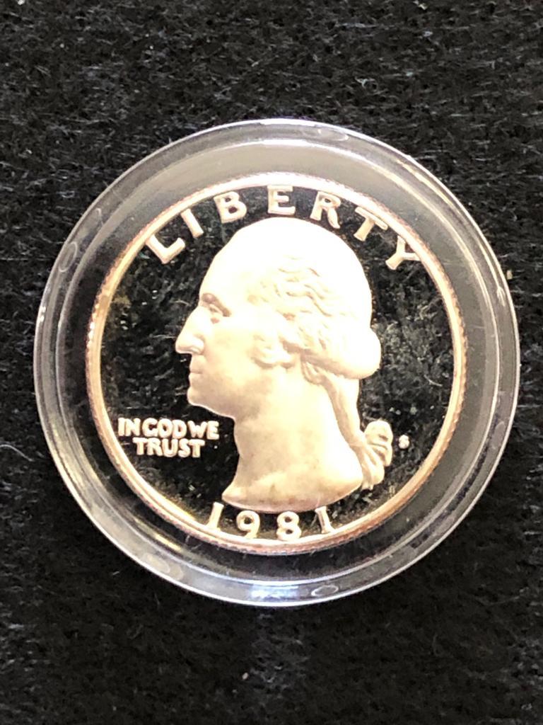 1981S PROOF QUARTER