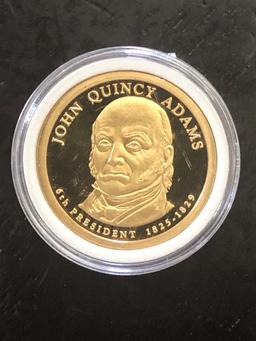 JOHN QUINCY ADAMS: PRESIDENTIAL $1 PROOF