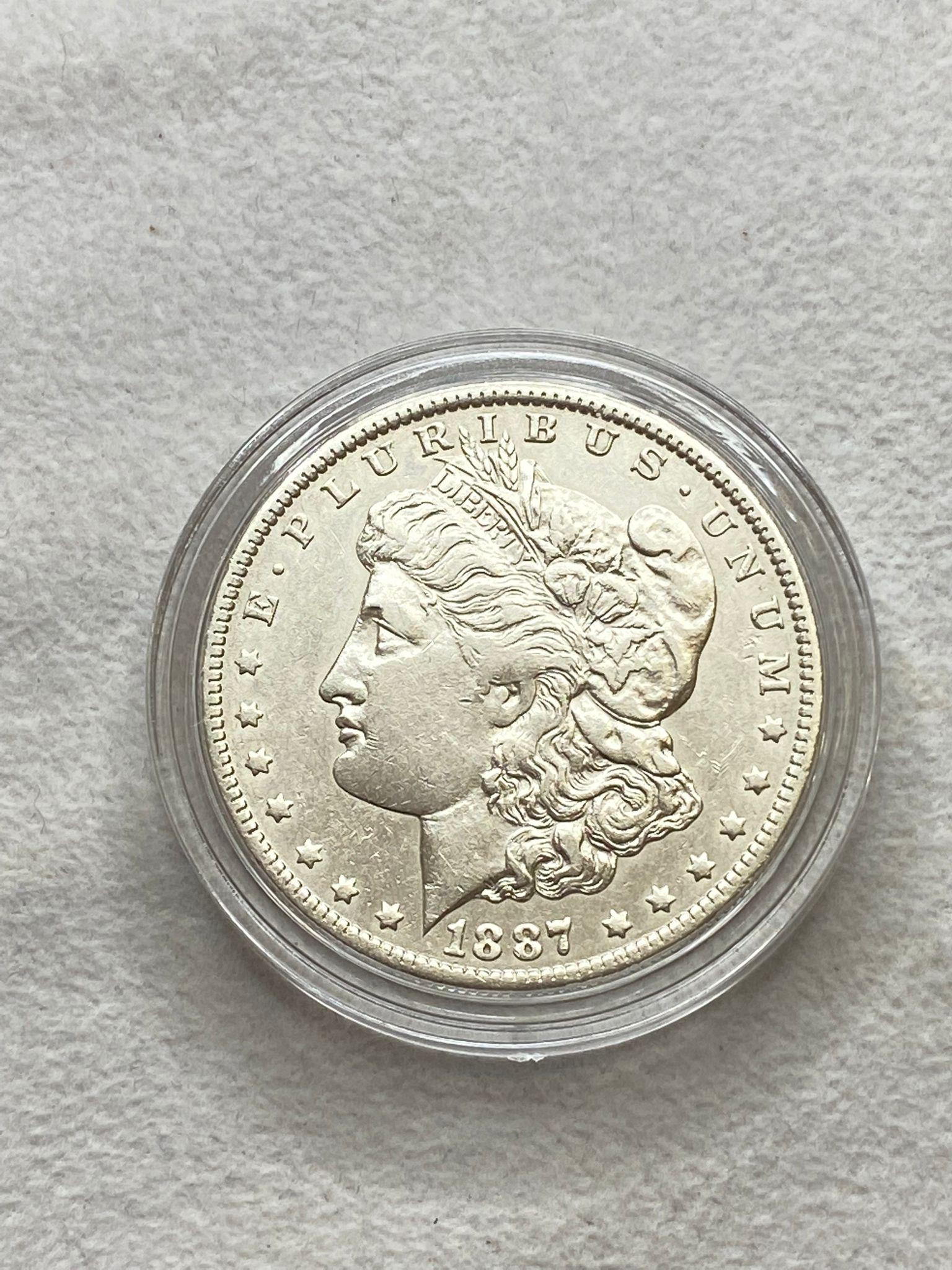 1887O Morgan Silver Dollar