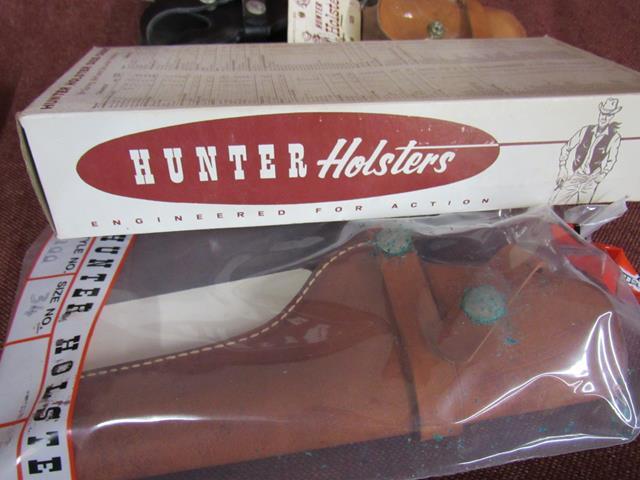 Vintage Hoslter Lot, Hunter Holsters 2 with Original Box