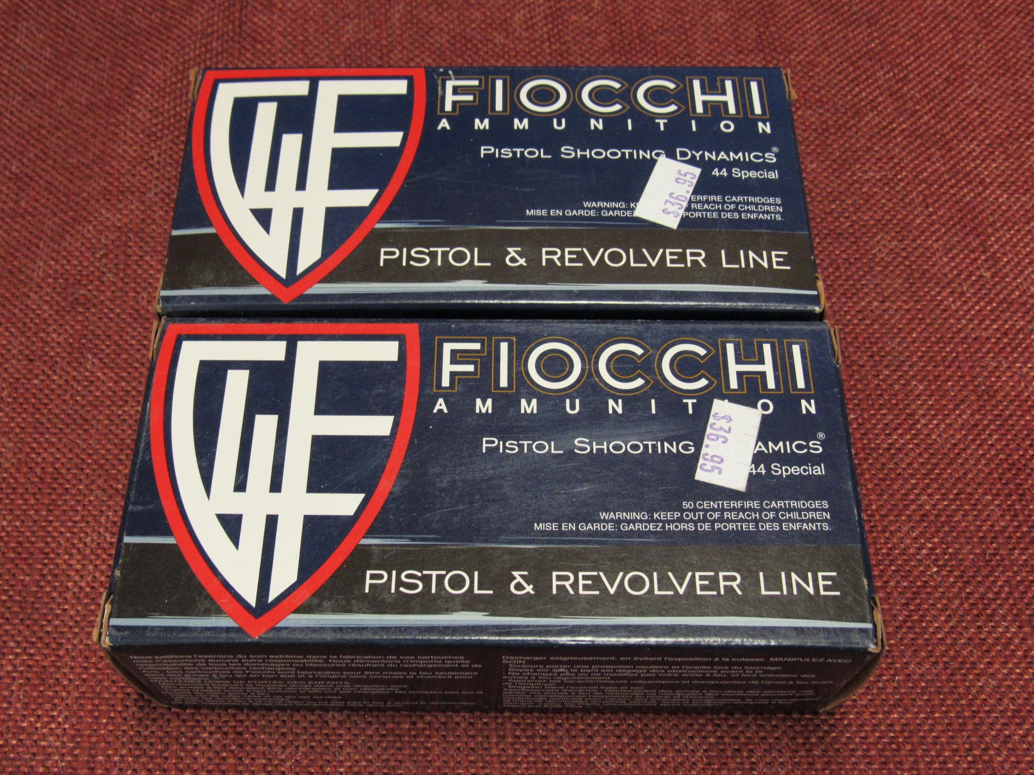 2 boxes of Fiocchi 44 special ammo, 200 gr.