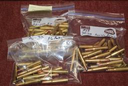 mixed rifle ammo lot. 56rds 22-250. 41rds 30-30.