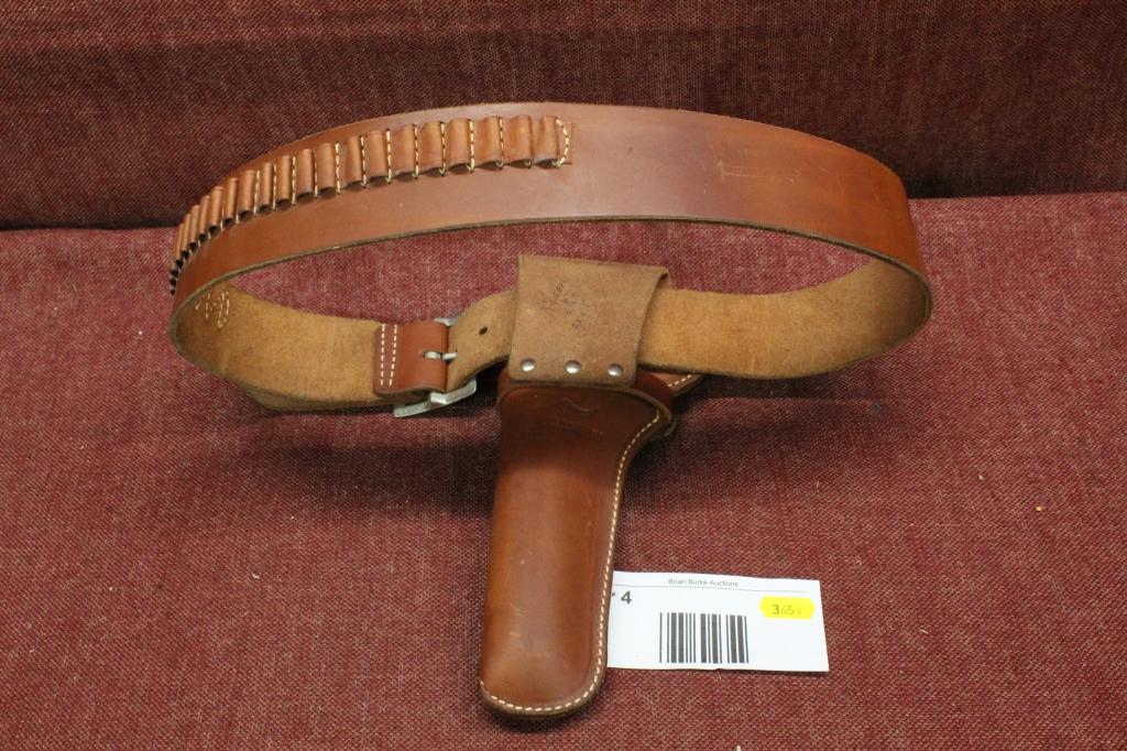 Leather ammo belt and two holsters hunter 1100k