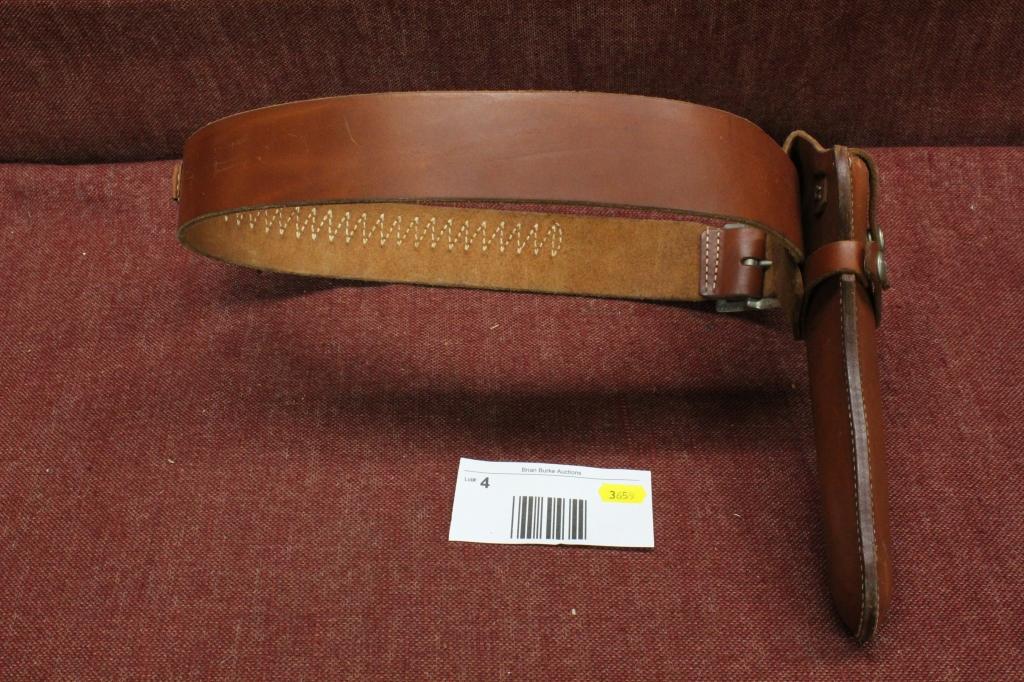 Leather ammo belt and two holsters hunter 1100k