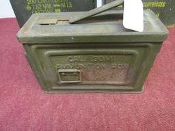 3 metal ammo cans, 1- holds 200 cartridges of 7.62mm