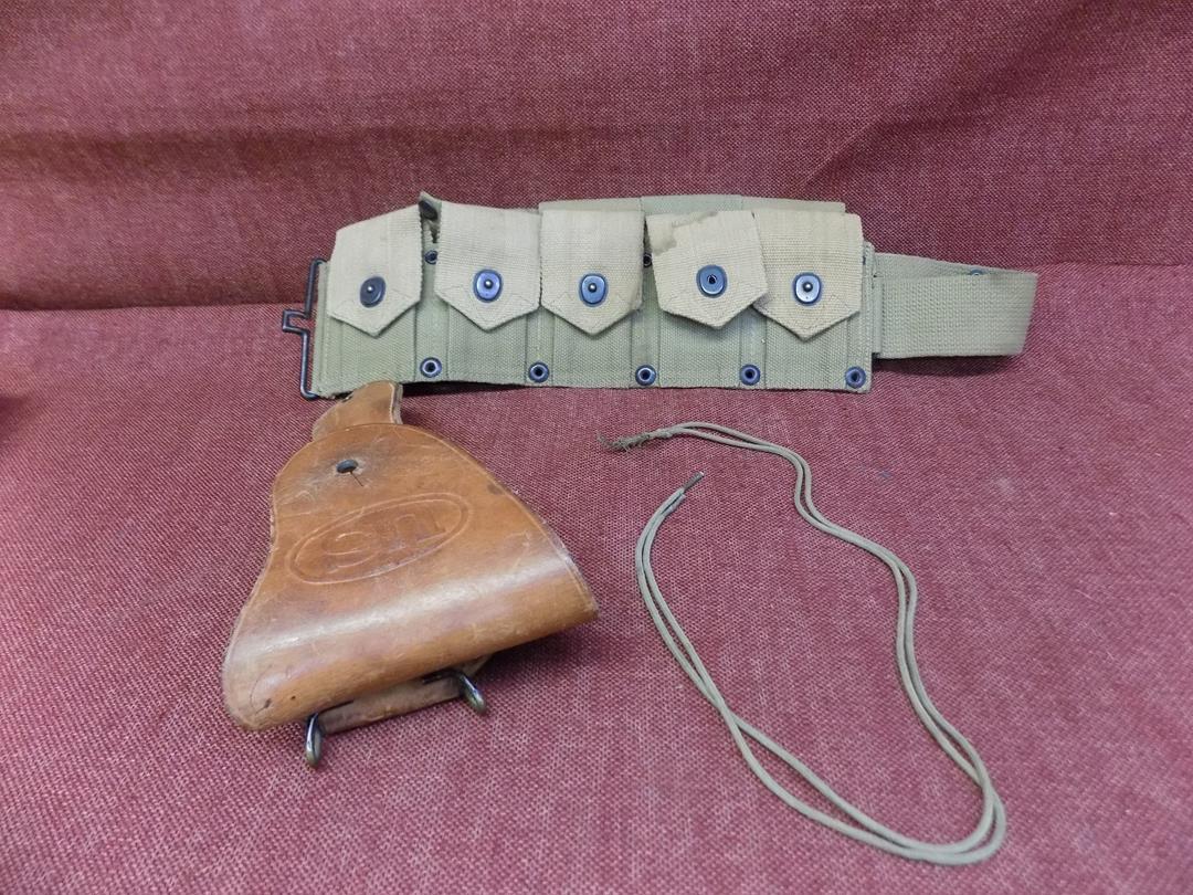 Military Lot, 1- US Stamped Leather Holster Enger-Kress