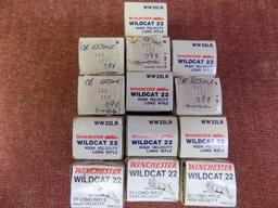 22 Ammo Lot, 1300+ rds of 22lr in Vintage Boxes, approx.