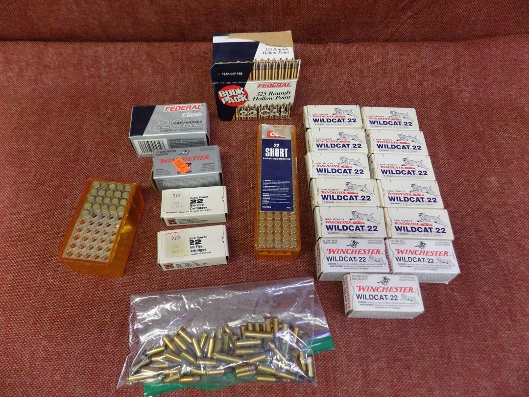 22 Ammo Lot, 1300+ rds of 22lr in Vintage Boxes, approx.