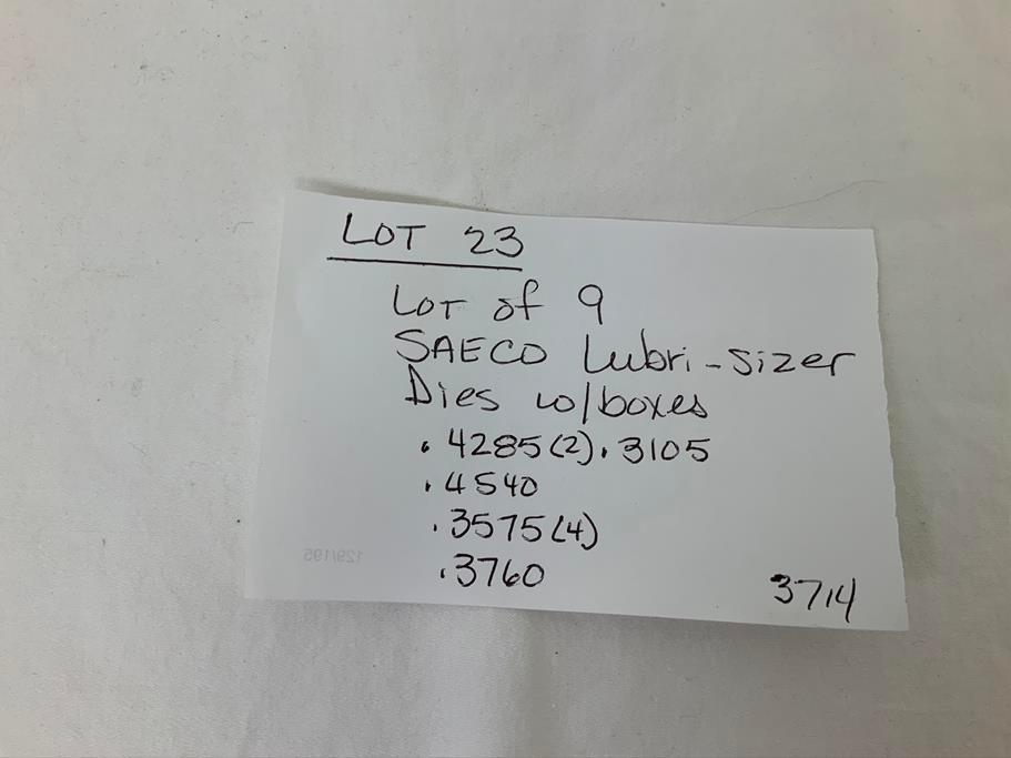 Lot of 9 Saeco Lubri Sizer Dies with boxes, 4285 (2), 4540