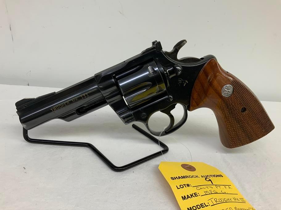 Colt Trooper MK III .357 mag revolver, sn L4258, 4" barrel,