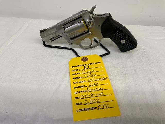 Ruger SP101 357 magnum revolver, sn 573-87445, 2.25" barrel,