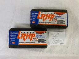 Lyman long range high performance 45 cal. Schmitzer bullets,