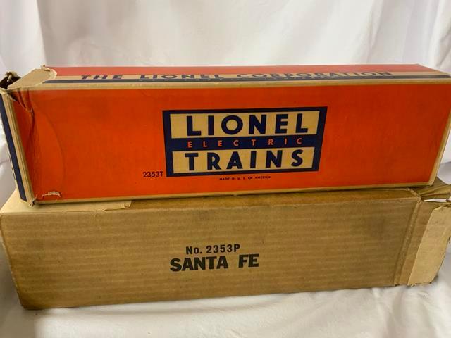 2 lionel santa fe engines #2353/2363 in original boxes