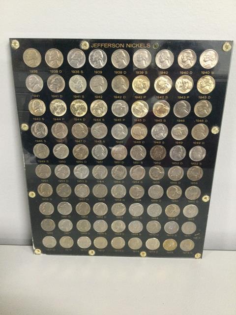 United States Jefferson Nickels 1938-1975, includes P, D & S