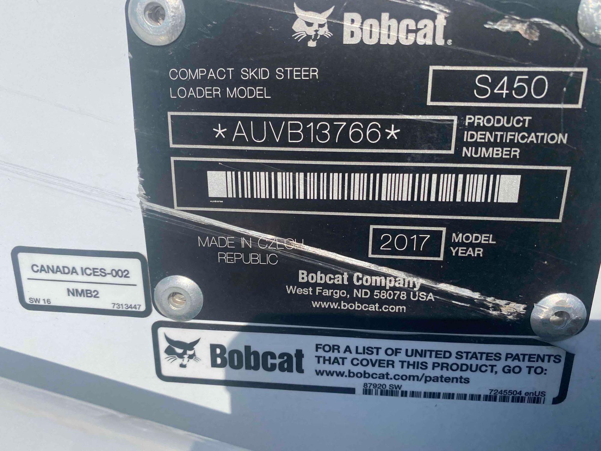 2017 Bobcat S450