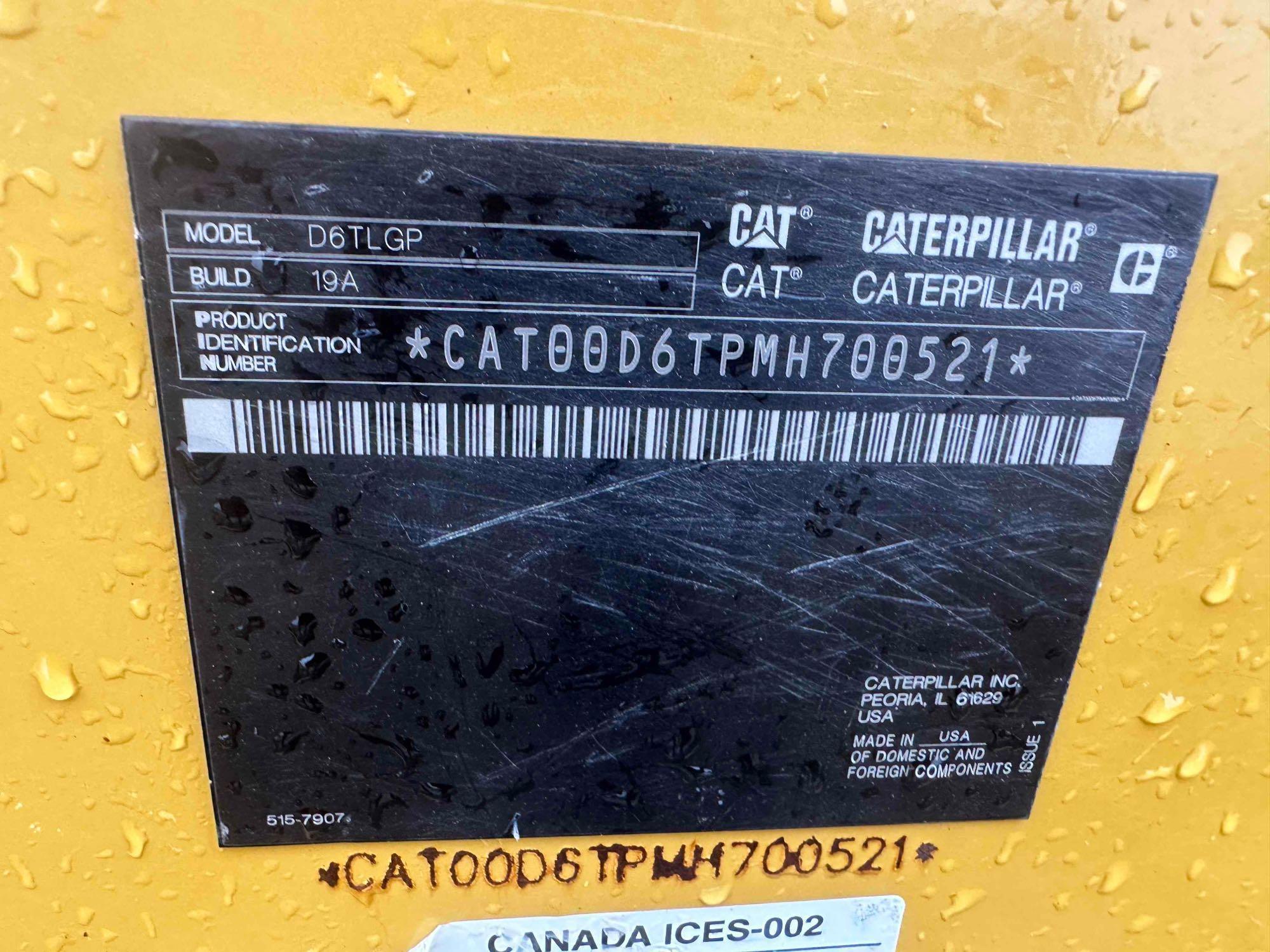 2018 Caterpillar D6T LGP