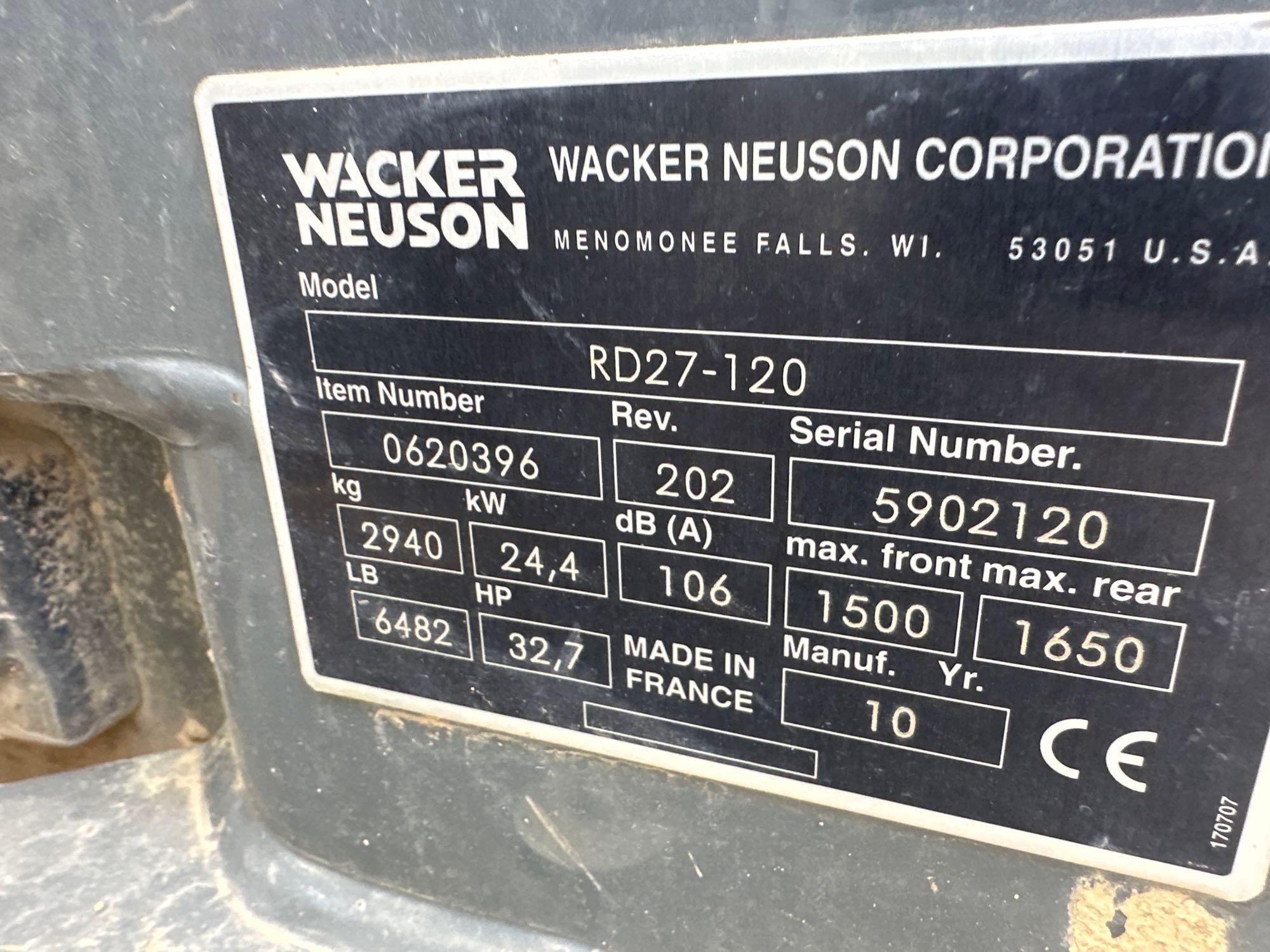 2010 Wacker Neuson RD 27-120