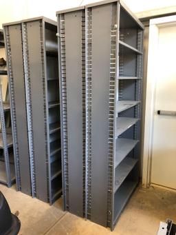 (2) Double Sided Metal Shelves