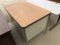 Metal Wood Top Desk