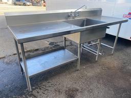 Stainless Steel Table With Sink