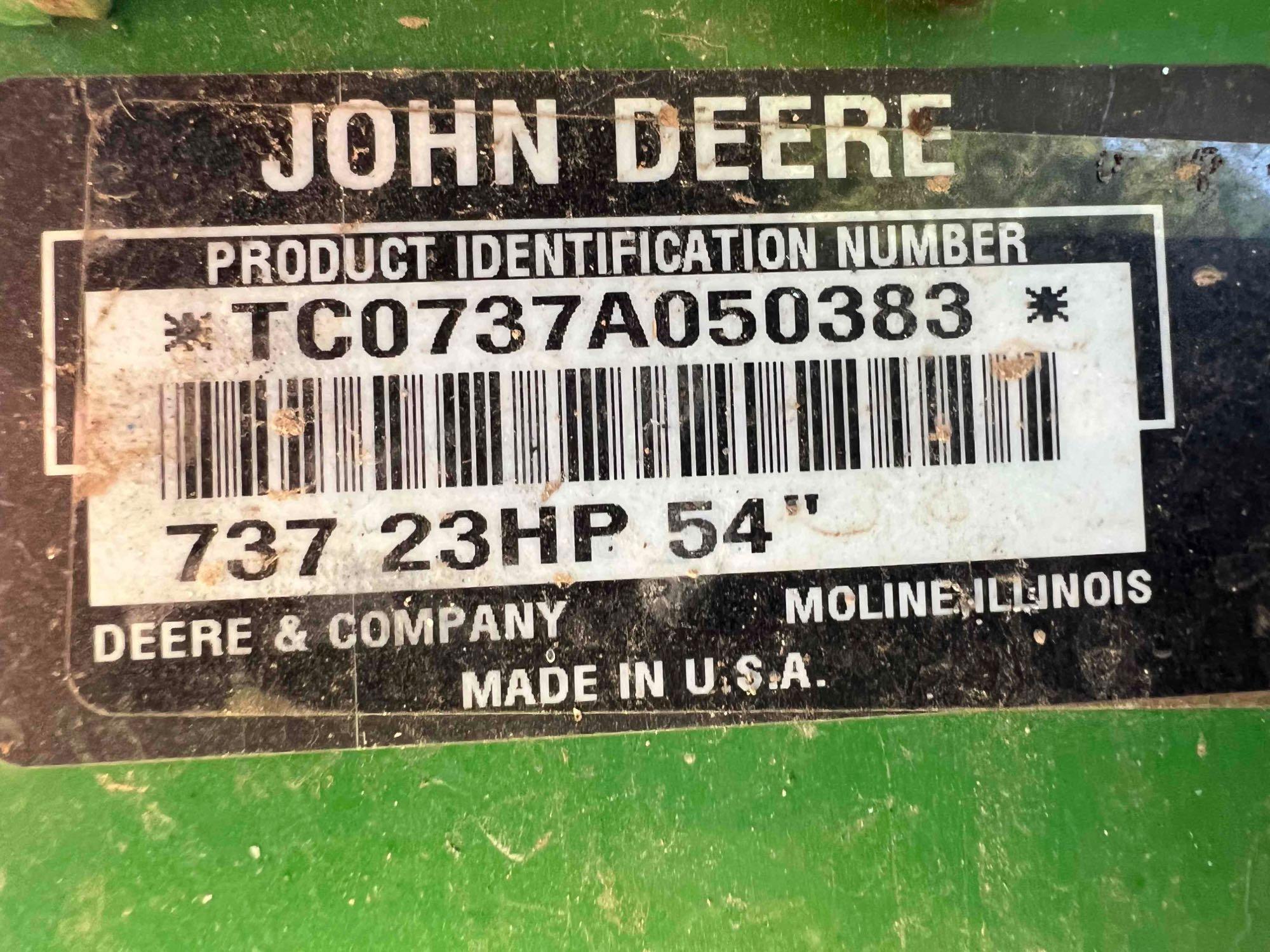 John Deere ZTrac 737 Zero Turn Mower