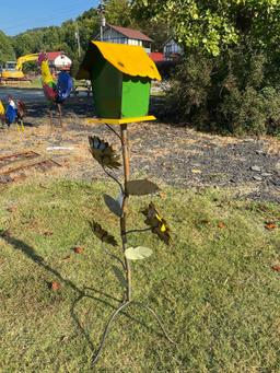 Metal John Deere Birdhouse Stand