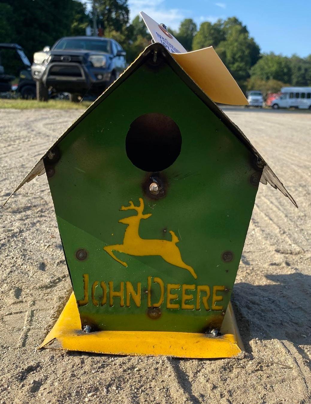 John Deere Metal Hanging Bird House