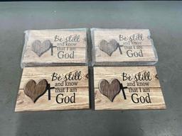 (4) Wall Decor Box Signs