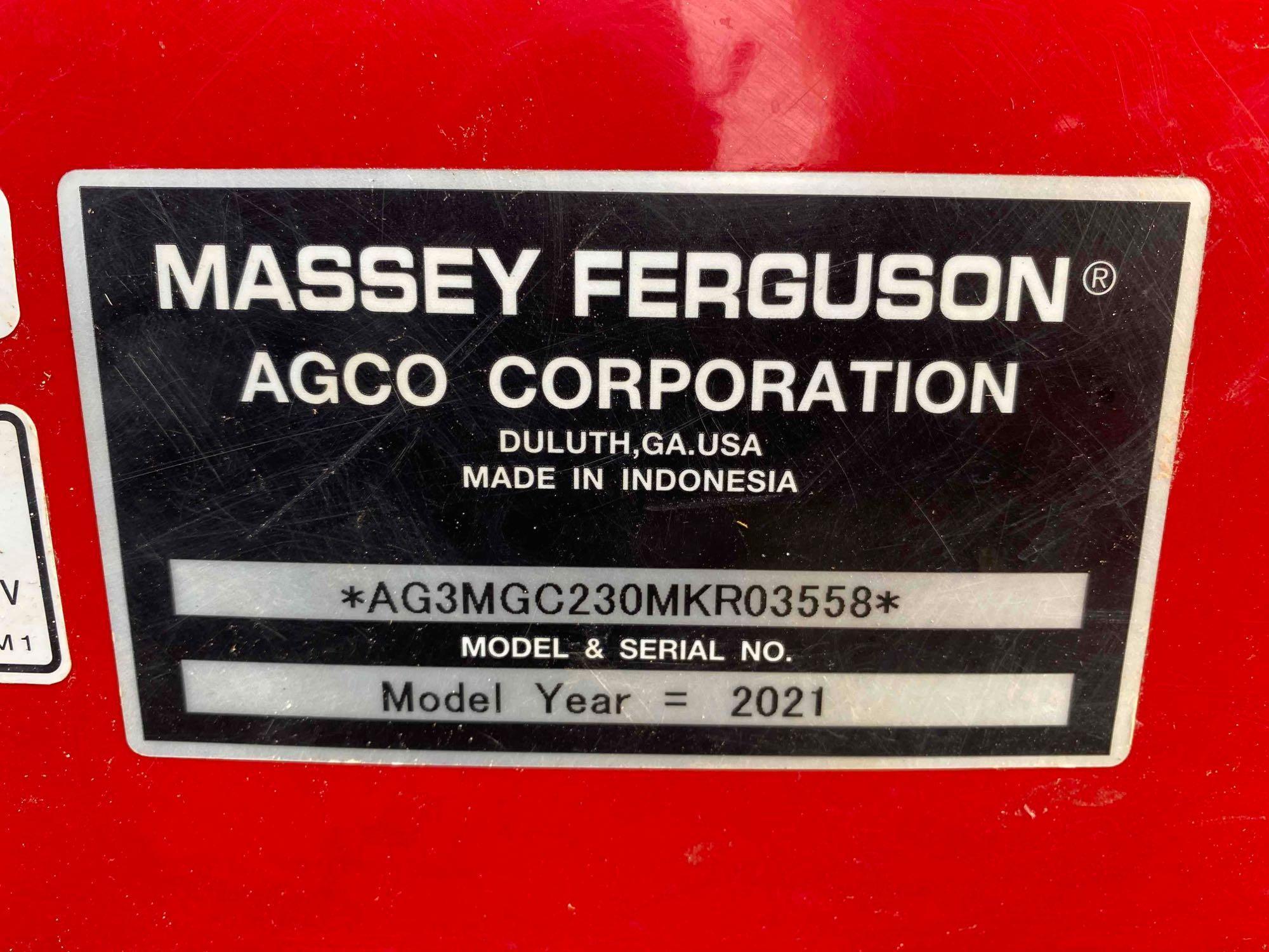 2021 Massey Ferguson GC1723 E 4x4 Loader Tractor