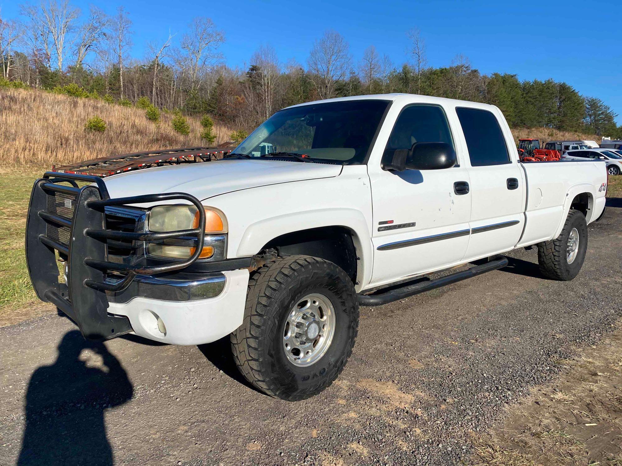 2004 GMC Sierra 2500 4x4 Diesel Pickup Truck, VIN # 1GTHK232X4F252444