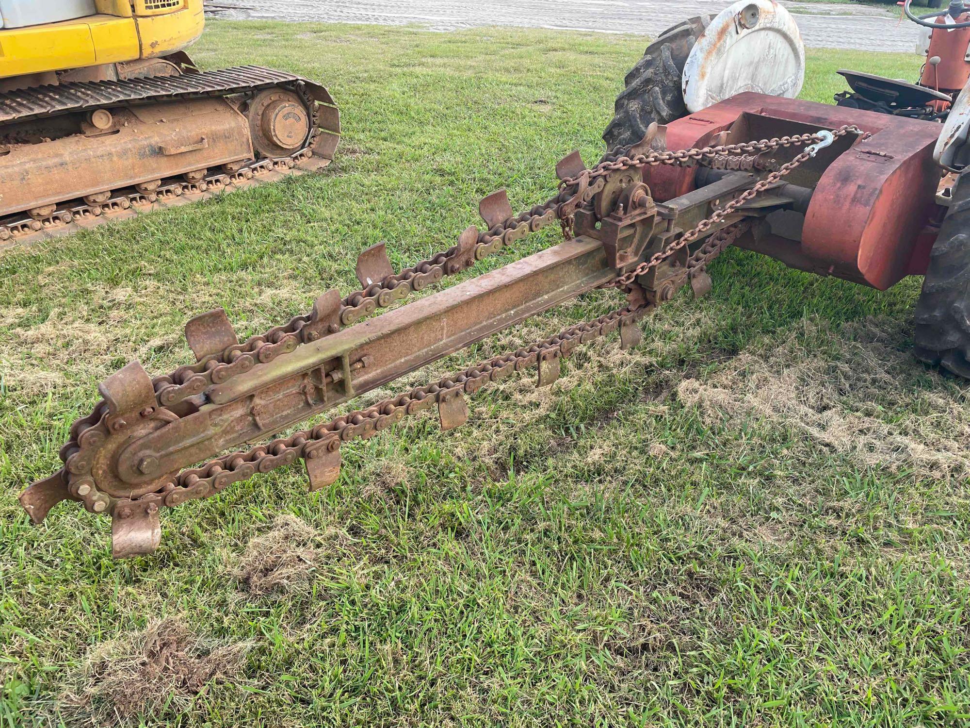 Ford Tractor Trencher with Front Blade