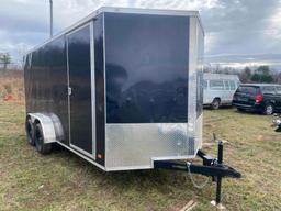 2022 7x16 Double Axle Enclosed Trailer