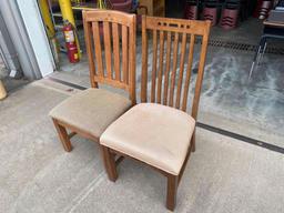 (2) Wooden Chairs