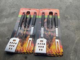 (2) 3pk BBQ Stainless Steel Tool Set