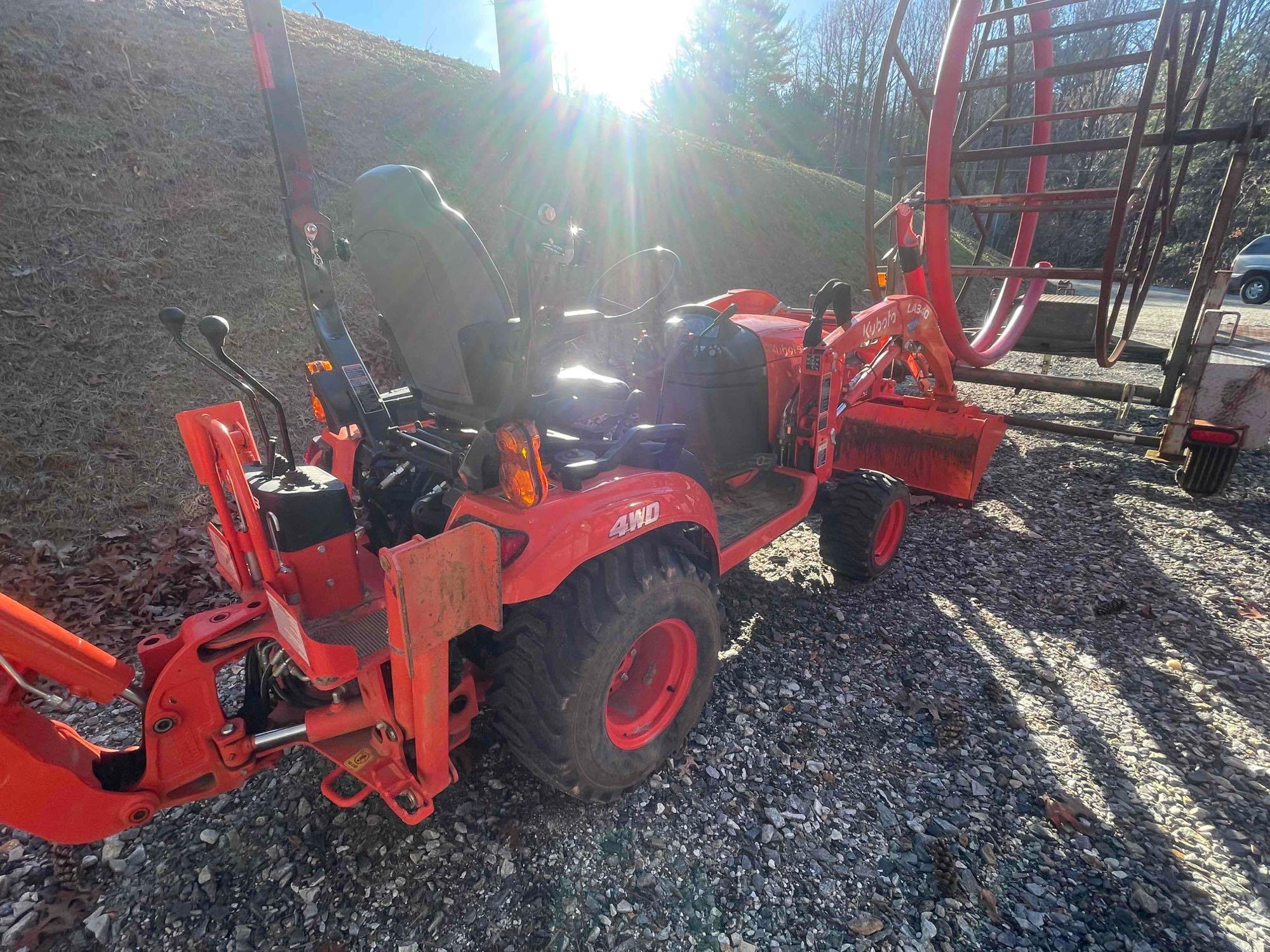 Kubota BX23S 4x4 Mini Backhoe With Front Loader