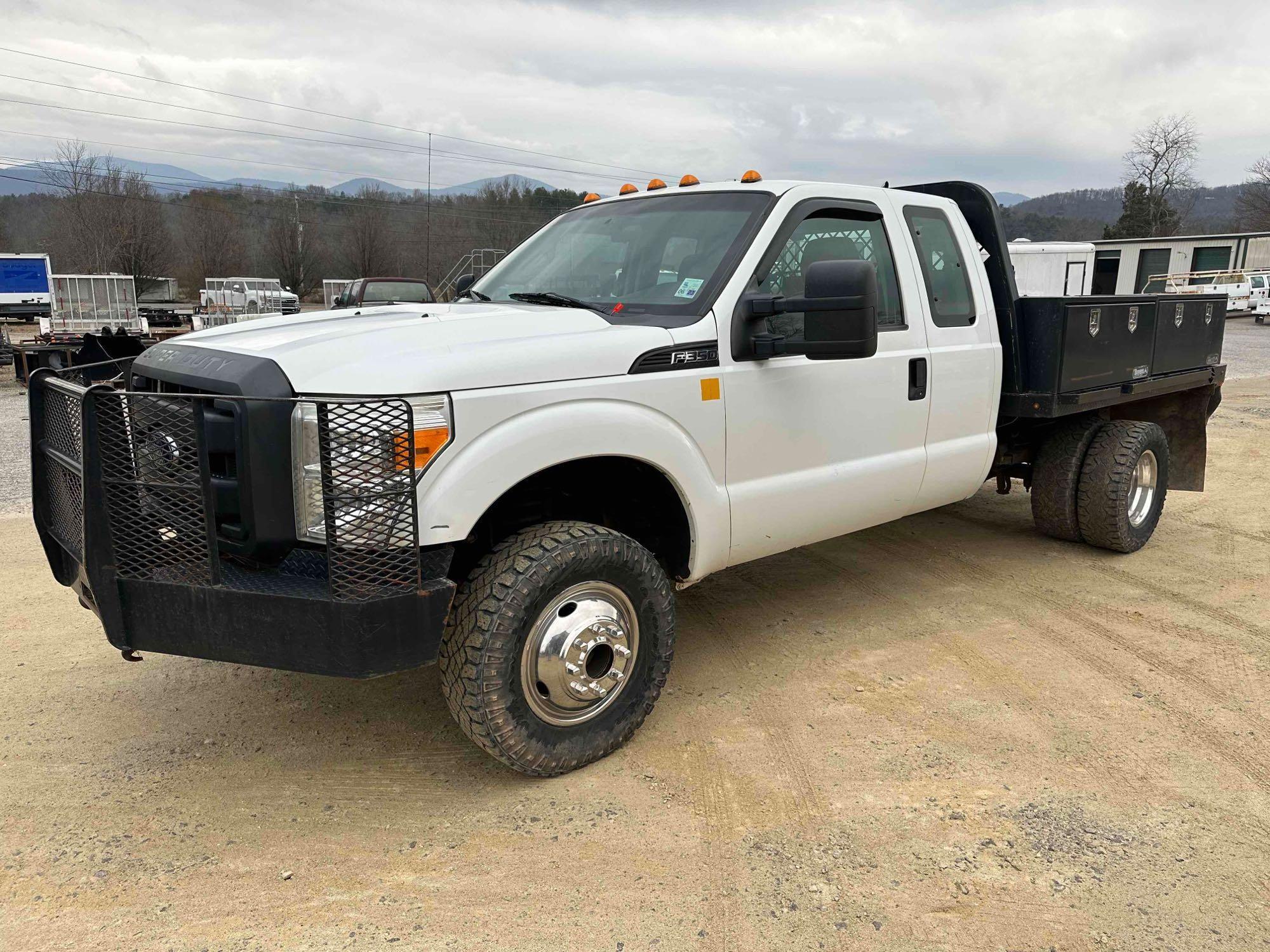 2012 Ford F-350 4X4 Flatbed Truck, VIN # 1FD8X3H60CEB82360