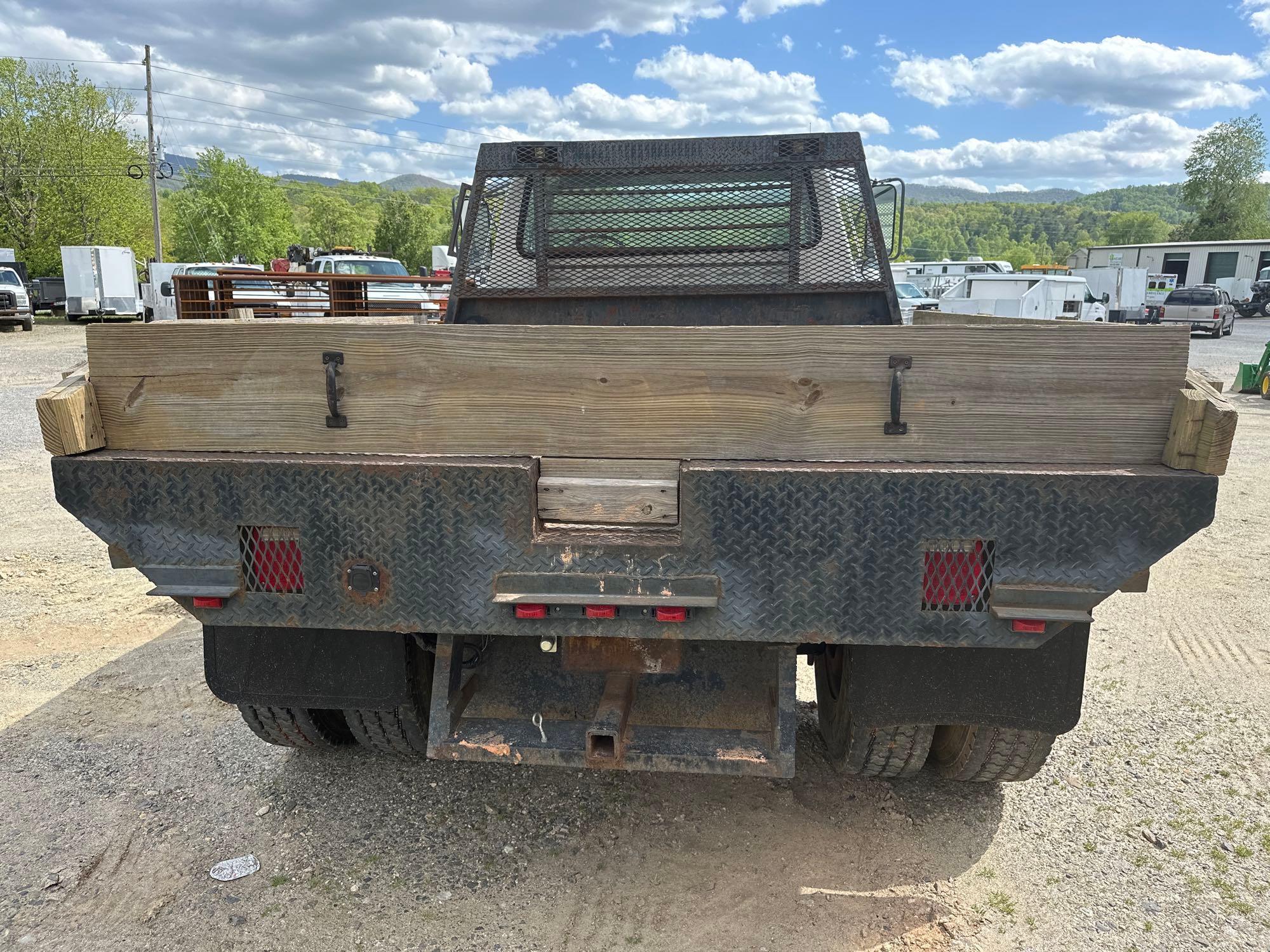 1997 Ford F700 Flatbed Dump Truck, VIN # 1FDPF7082VVA10840