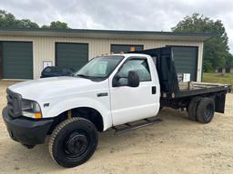 2003 Ford F-450 4X4 Flatbed Truck, VIN # 1FDXF47S93ED35448